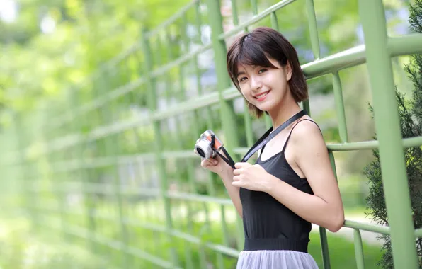 Picture girl, smile, the camera, Asian