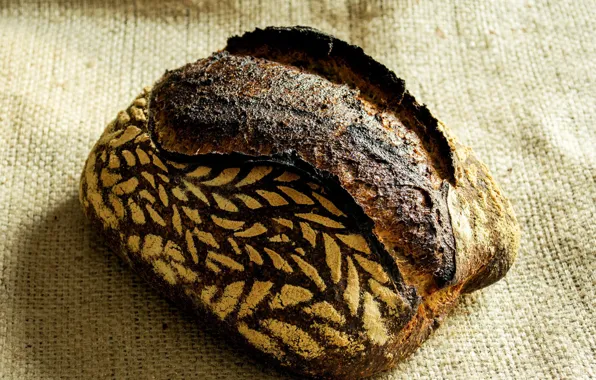 Pattern, bread, burlap, cakes, roll, flour, crisp