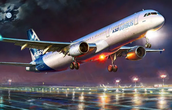 Figure, art, Airbus, Zhirnov, Single-aisle passenger jet, A321