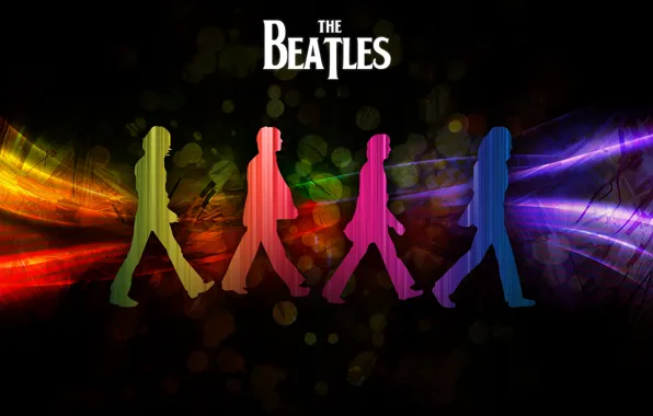 Rainbow, beatles, George Harrison, Paul McCartney, John Lennon, Ringo Starr, abby road