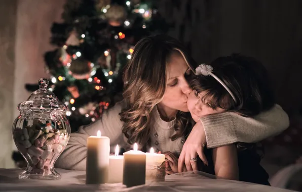 Picture love, Christmas, kiss