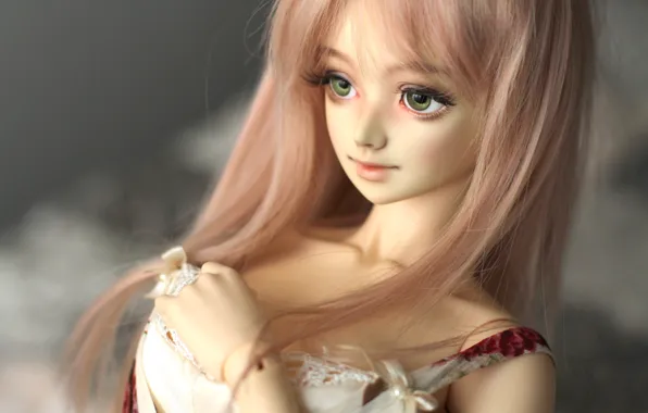 Smile, hair, doll