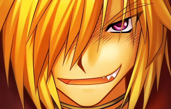 Smile, anime, art, guy, Rewrite