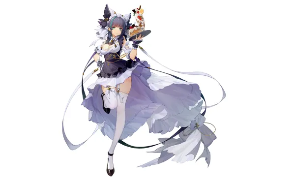 Picture girl, sexy, cleavage, thighhighs, dress, boobs, anime, beautiful