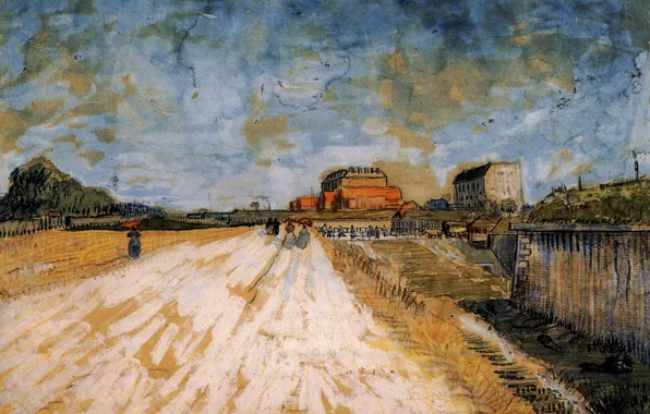 Picture Vincent van Gogh, Road Running, Beside the Paris, Ramparts