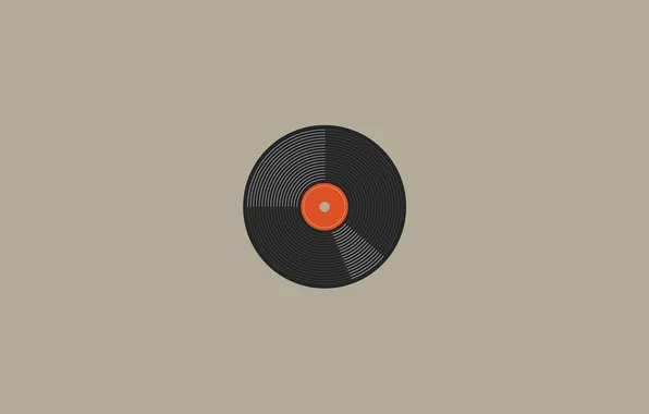 Minimalism, grey background, minimalism, gray background, vinyl record, vinyl record