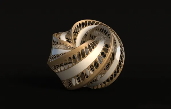 Ball, form, black background