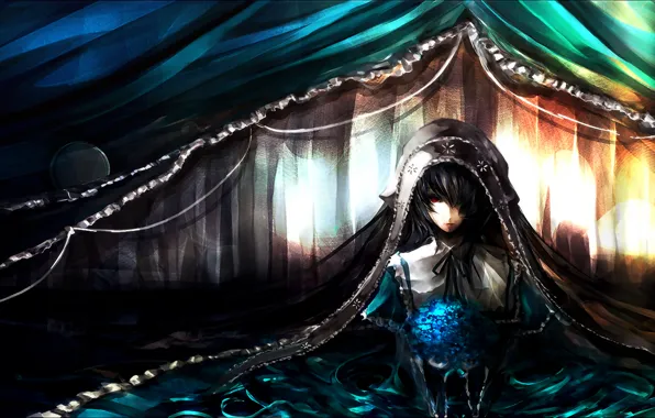 Picture girl, abstraction, Gothic