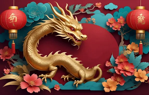 Dragon, Christmas, New year, Christmas decorations, symbol of the year, new year decorations, 2024, year …