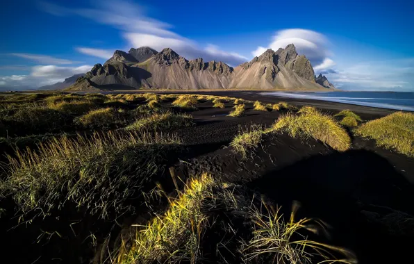 Picture clouds, nature, rocks, Iceland
