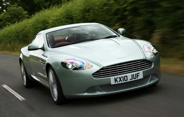 Picture road, speed, Aston Martin, aston martin, db9, the front, дб9