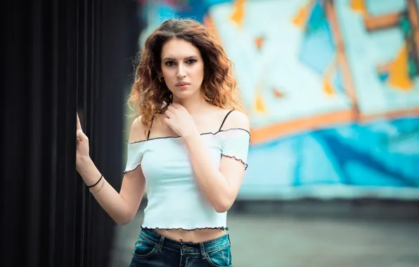 Summer, look, face, background, model, hair, Clear