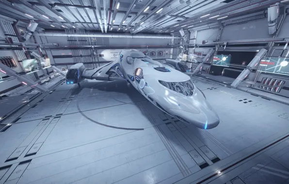 Space, spaceship, space base, Elite: Dangerous