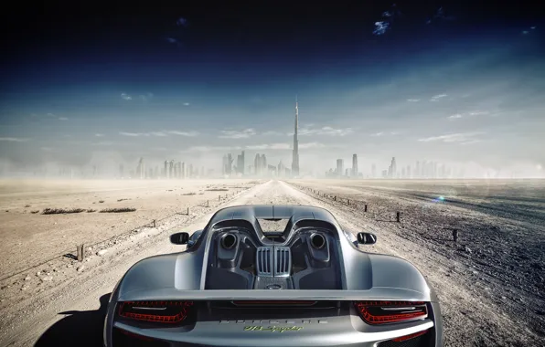 Rendering, Porsche, supercar, Dubai, Spyder, 918