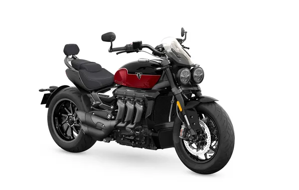 Picture Triumph Rocket 3, Triumph, Bikes, White background, 2024, Triumph Rocket