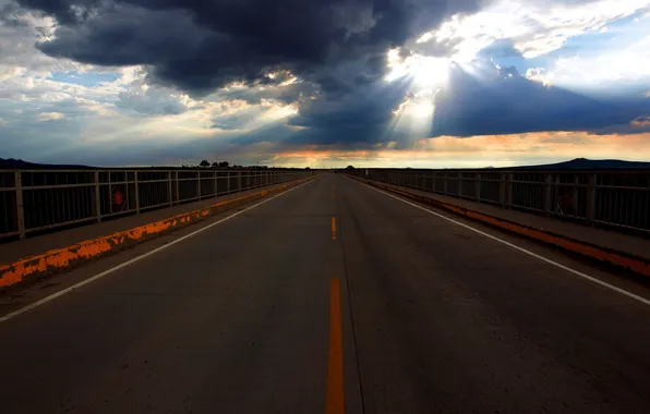 Picture road, the sky, landscape