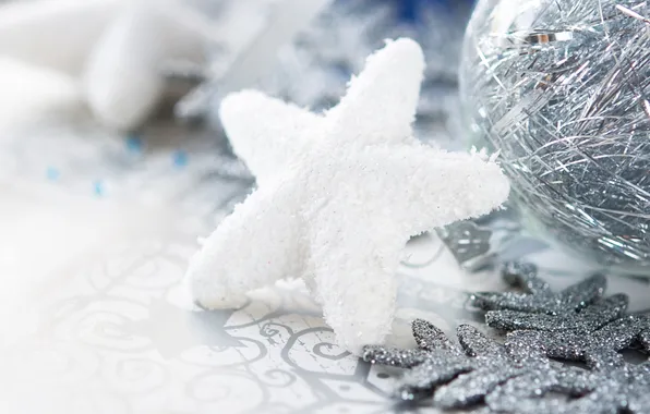 Ball, snowflake, asterisk, Christmas decorations