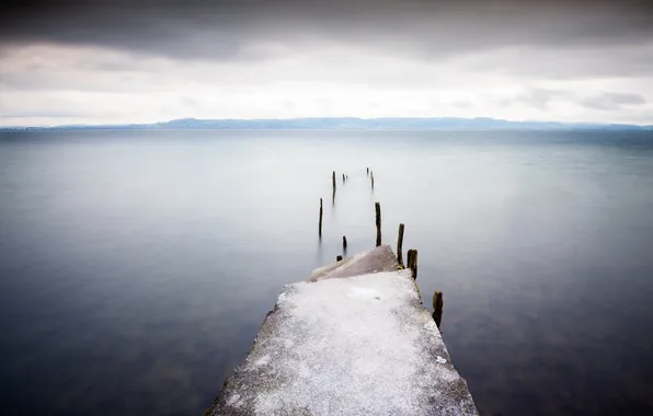 Sea, landscape, bridge