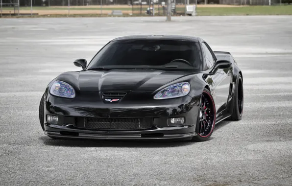 Picture wheels, corvette, black, chevrolet, z06