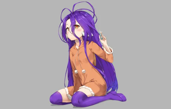 Girl, grey background, No Game No Life, No Game No Life