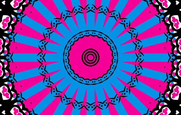 Rays, pattern, bright, kaleidoscope