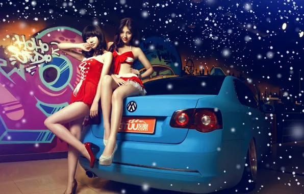 Machine, auto, girls, China, China, Asian girls, asian model