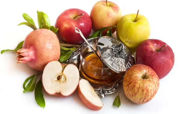 Apples, honey, fruit