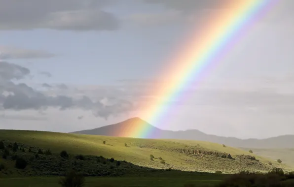 Picture rainbow, USA, Oregon, Mitchell