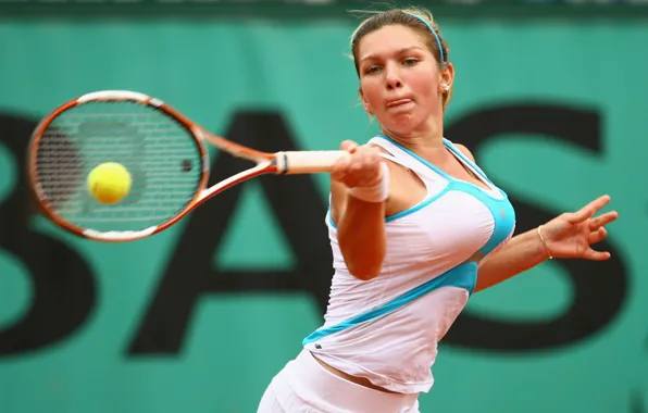Picture tennis, ball, racket, Simona Halep