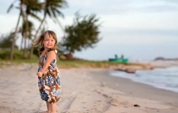 Picture river, mood, girl