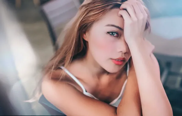 Picture girl, portrait, Asian