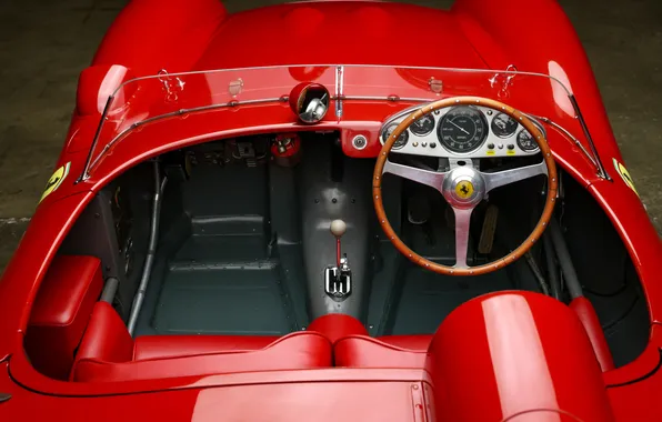Interior, Ferrari, Ferrari, supercar, supercar, 1957, retro cars, Scaglietti