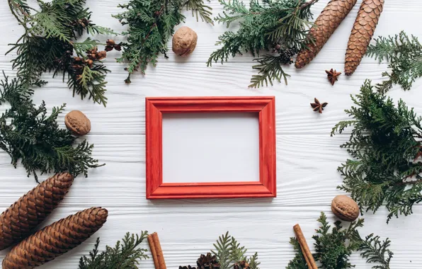 Decoration, frame, New Year, Christmas, Christmas, wood, New Year, decoration