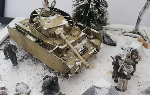 Toy, tank, soldiers, model
