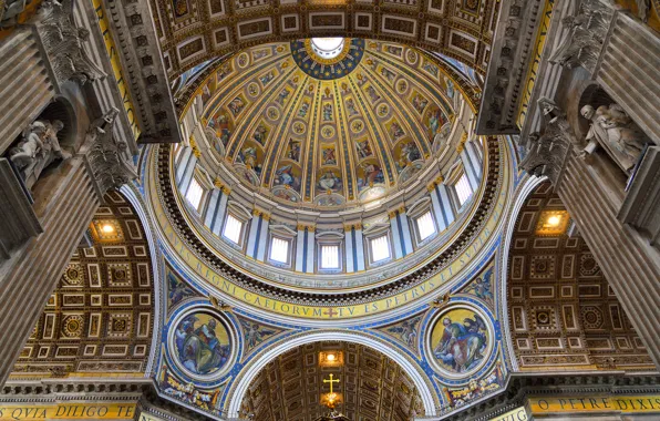 Picture the dome, religion, The Vatican, St. Peter's Cathedral, murals
