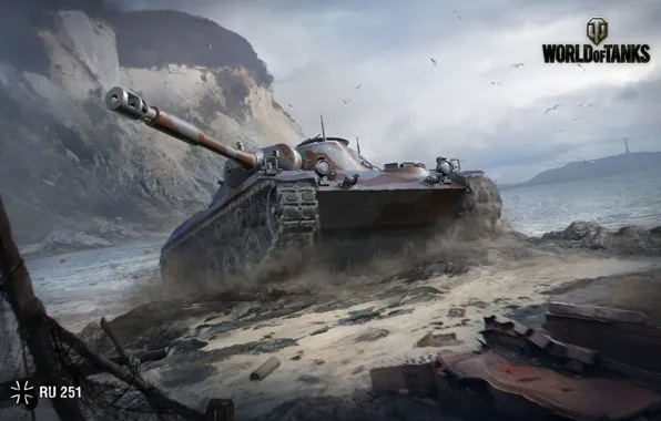 Picture Water, Mountains, WoT, World of Tanks, World Of Tanks, Wargaming Net, Light Tank, Dust