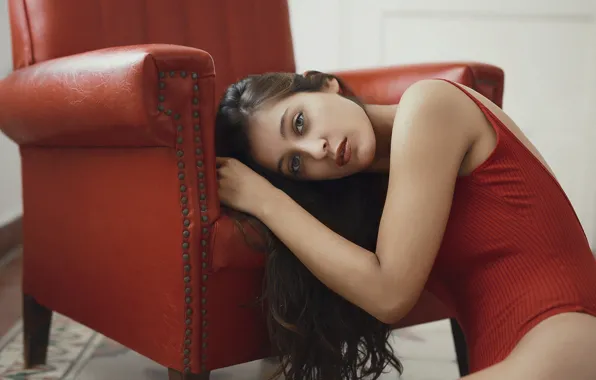 Picture face, model, hair, chair, figure, cutie, Macarena