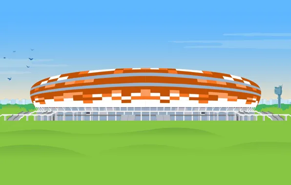 Wallpaper Figure, Football, Russia, Art, Stadium, Saransk, Mordovia ...
