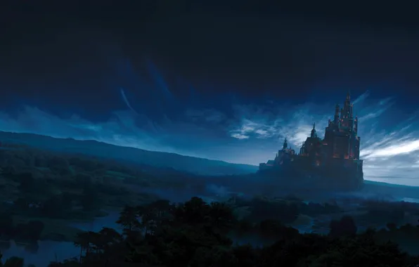 Picture Castle, castle, Concept art, Maleficent, Maleficent, American fantasy film, Valentin Petrov