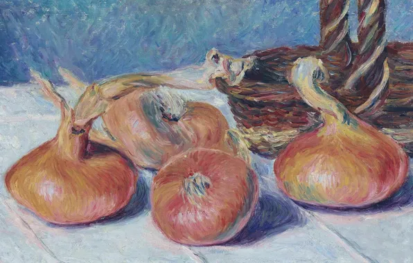 Picture landscape, picture, Alfred Sisley, Alfred Sisley, Still life with Onions