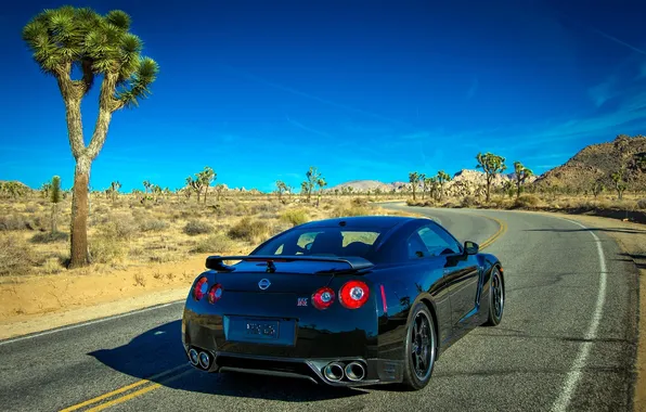 The sky, Road, Machine, Day, Nissan, GT-R, Coupe, Edition