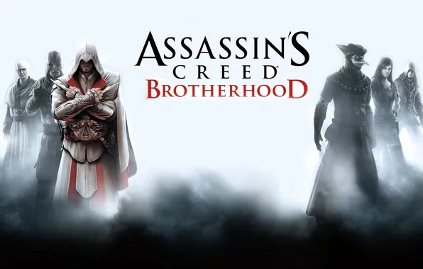 Picture hood, killer, swords, characters, assassin, multiplayer, Ezio auditore da Firenze, assassins creed brotherhood