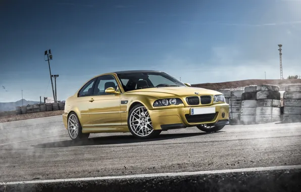 BMW, BMW, gold, E46, gold