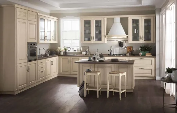 Style, Villa, interior, Italy, kitchen, dining room, dining area, Italian design
