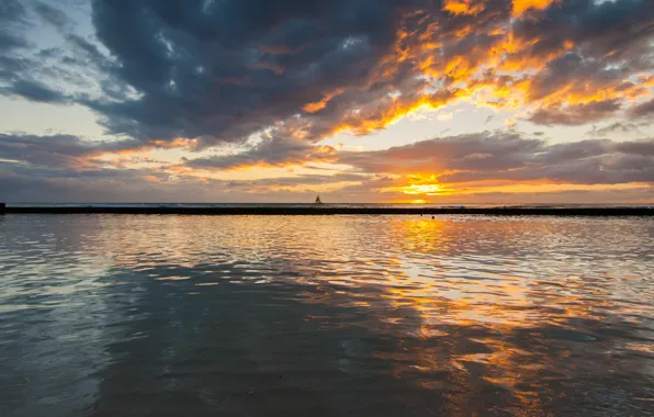 Picture sea, sunset, Hawaii, sea, Hawaii, sunset