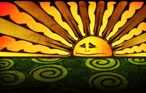 Picture figure, color, The sun