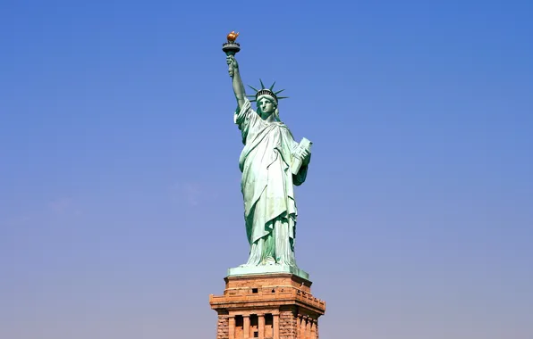 Sky, Statue of Liberty, New York Harbor
