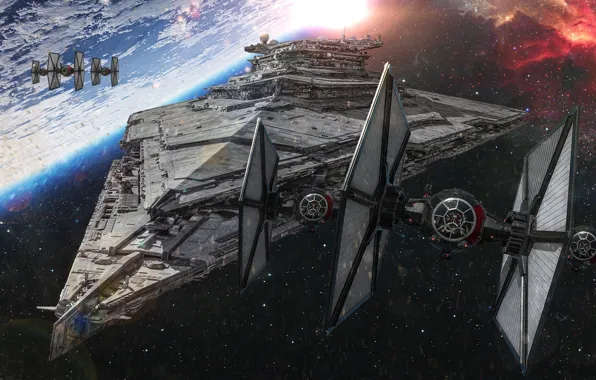 Space, stars, Star Wars, Star wars, Star Destroyer, Imperial star destroyer