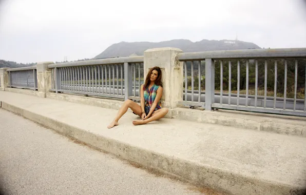 Picture Hollywood, girl, USA, United States, woman, bridge, Los Angeles, California