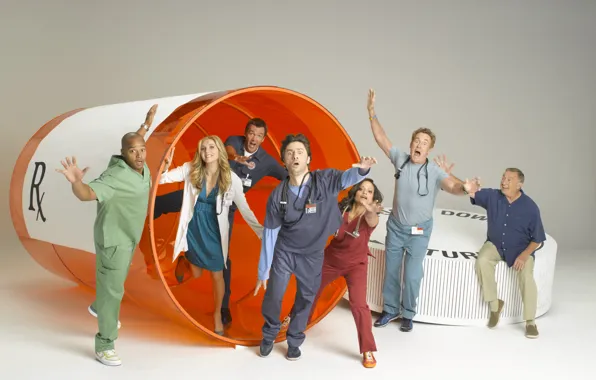 Picture the series, Scrubs, clinic